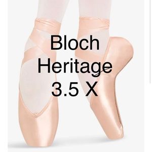 Bloch heritage ballet pointe shoes 3.5 X